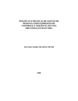 pol&iacute;ticas e pr&aacute;ticas de gest&atilde;o de pessoas como express&atilde;o