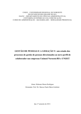 GEST&Atilde;O DE PESSOAS E A GERA&Ccedil;&Atilde;O Y