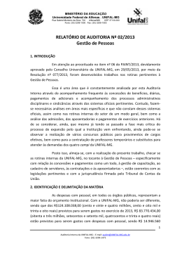 Relat&oacute;rio n&ordm; 02 - Gest&atilde;o de Pessoas - Unifal-MG