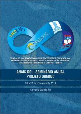 Anais do II Seminário Anual Projeto Obeduc