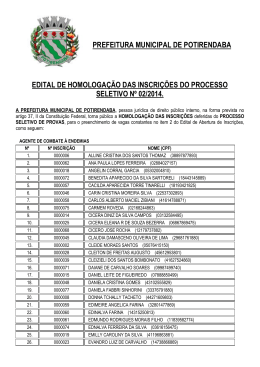 Edital de Homologacao das Inscricoes 03/10/2014