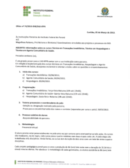 r I INSTITUTO FEDERAL