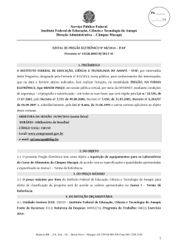 Servi&ccedil;o P&uacute;blico Federal Instituto Federal de Educa&ccedil;&atilde;o