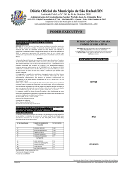 Di&aacute;rio Oficial do Munic&iacute;pio de S&atilde;o Rafael/RN