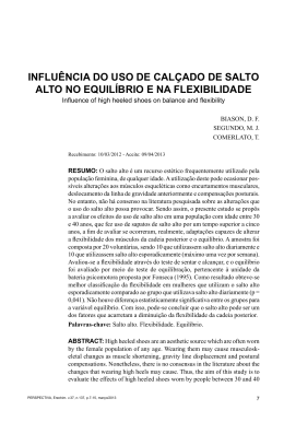 influ&ecirc;ncia do uso de cal&ccedil;ado de salto alto no equil&iacute;brio e na
