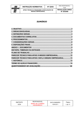 INSTRU&Ccedil;&Atilde;O NORMATIVA OPERACIONAL