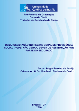 Sergio Ferreira de Araujo - Universidade Cat&oacute;lica de Bras&iacute;lia