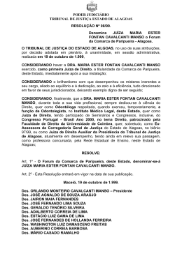 Resolução nº 08-99 - Tribunal de Justiça do Estado de Alagoas