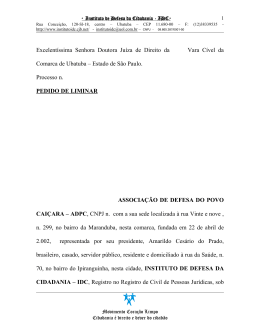 Excelent&iacute;ssima Senhora Doutora Ju&iacute;za de Direito da