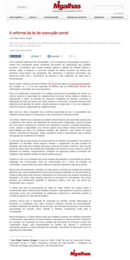 "A reforma da Lei de Execu&ccedil;&atilde;o Penal"