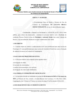 EDITAL N. 02/2015/DF A Excelentíssima Juíza de Direito e Diretora