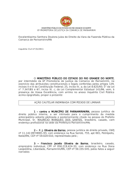 Excelent&iacute;ssima Senhora Doutora Ju&iacute;za de Direito da Vara da