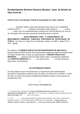 Excelent&iacute;ssima Senhora Doutora (Doutor) Ju&iacute;za de Direito da Vara