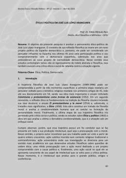 &Eacute;tica e Pol&iacute;tica em Jos&eacute; Luis L&oacute;pez Aranguren