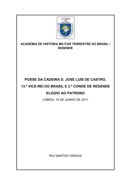 posse da cadeira d. josé luís de castro, 13.º vice