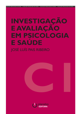 investiga&ccedil;&atilde;o e avalia&ccedil;&atilde;o em psicologia e sa&uacute;de c1