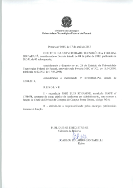 Portaria nº 1045, de 17/04/2013