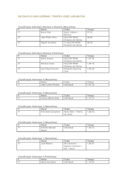 XIII DUATLO DAS LEZ&Iacute;RIAS / TROF&Eacute;U JOS&Eacute; LU&Iacute;S MATOS