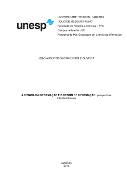 JO&Atilde;O AUGUSTO DIAS BARREIRA E OLIVEIRA A CI&Ecirc;NCIA DA