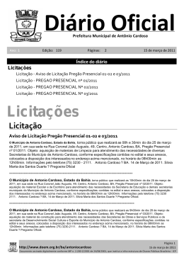 119 Ano: 1 Data: 15/03/2011 Licitações