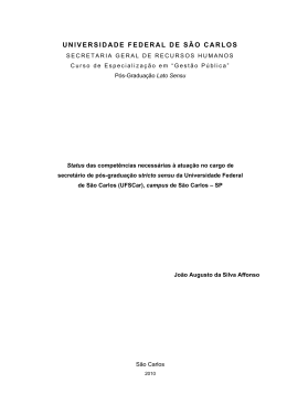 Pr&oacute;-reitoria de Gest&atilde;o de Pessoas da UFSCar