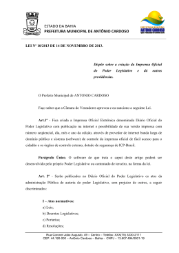 estado da bahia prefeitura municipal de ant&ocirc;nio cardoso