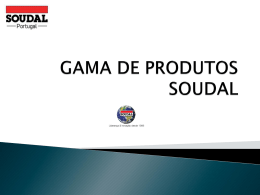 GAMA DE PRODUTOS SOUDAL