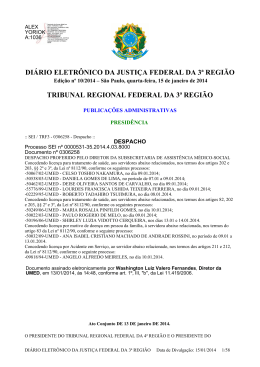 di&aacute;rio eletr&ocirc;nico da justi&ccedil;a federal da 3&ordf; regi&atilde;o tribunal regional