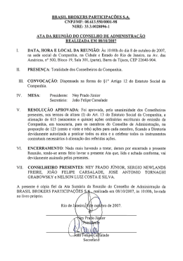Ata de Reuni&atilde;o do Conselho