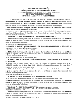 ANATEL ED 27 FINAL DO CF E DO CONCURSO