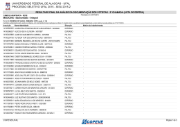 Resultado Final - Reserva De Vagas Cotistas - Segunda