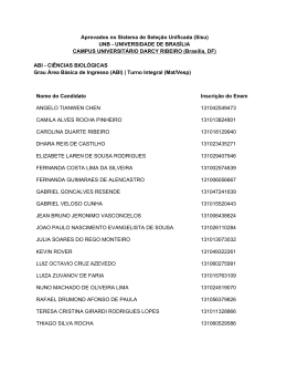 Aprovados no Sistema de Seleção Unificada (Sisu) UNB