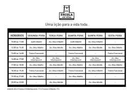 hor&aacute;rios - Escola Jiu Jitsu