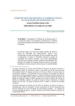 a virtude segundo rousseau e o direito &agrave; busca da felicidade dos