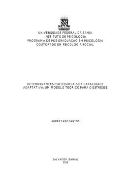 Determinantes psicossociais da capacidade adaptativa