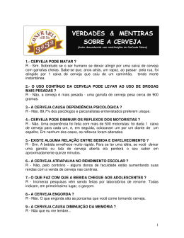 verdades & mentiras sobre a cerveja - CONFRARIA 3a3a