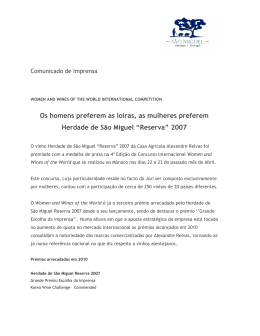 Comunicado de Imprensa