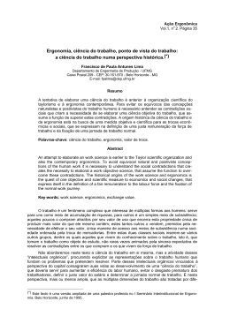 Revista A&ccedil;&atilde;o Ergonomica n.1, Vol.2.
