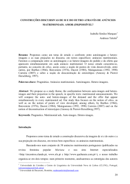 AMOR (IM)POSS&Iacute;VEL? - Centro de Lingu&iacute;stica da Universidade
