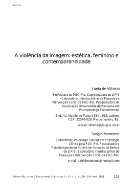 A viol&ecirc;ncia da imagem: est&eacute;tica, feminino e