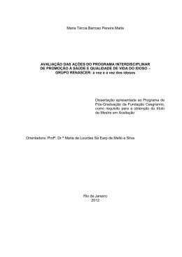 Maria T&eacute;rcia Barroso Pereira Malta AVALIA&Ccedil;&Atilde;O DAS A&Ccedil;&Otilde;ES DO