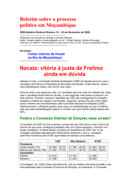 Boletim Eleitoral 14 - 23 de Nov
