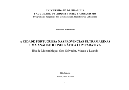 A Cidade Portuguesa Nas Prov&iacute;ncias Ultramarinas Uma An&aacute;lise