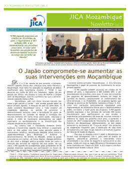 JICA Mozambique D O Japão compromete