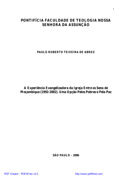 A Experi&ecirc;ncia Evangelizadora da Igreja Entre os Sena de