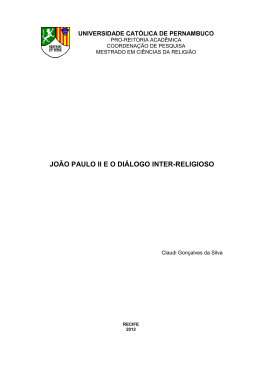 JO&Atilde;O PAULO II E O DI&Aacute;LOGO INTER-RELIGIOSO