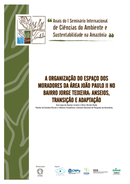 DS05 - A organiza&ccedil;&atilde;o do espa&ccedil;o dos moradores da &aacute;rea