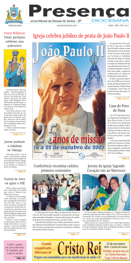 Igreja celebra jubileu de prata de Jo&atilde;o Paulo II