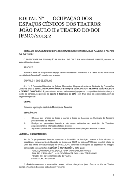 JO&Atilde;O PAULO II e TEATRO DO BOI