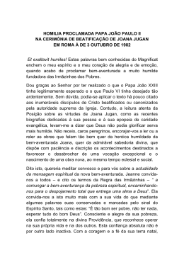 HOMILIA PROCLAMADA PAPA JOÃO PAULO II